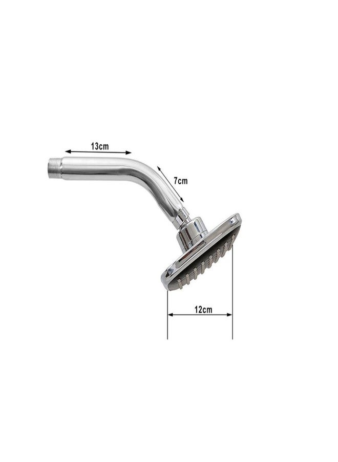 Cossimo دش COSSIMO أسود من مادة ABS مقاس 4x4 بوصة مع ذراع دش دائري من الفولاذ المقاوم للصدأ مقاس 9 بوصات (مجموعة من قطعة واحدة) - Image 2